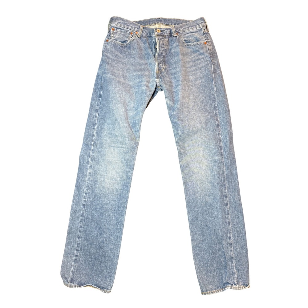 Premium Levi's 501 Jeans Mens 34x34 Blue Big E Red Tab Selvedge Cotton Hemp